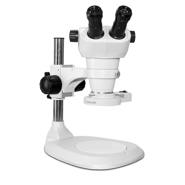NZ Stereo Zoom Binocular With Compact LED Light On Lab Stand